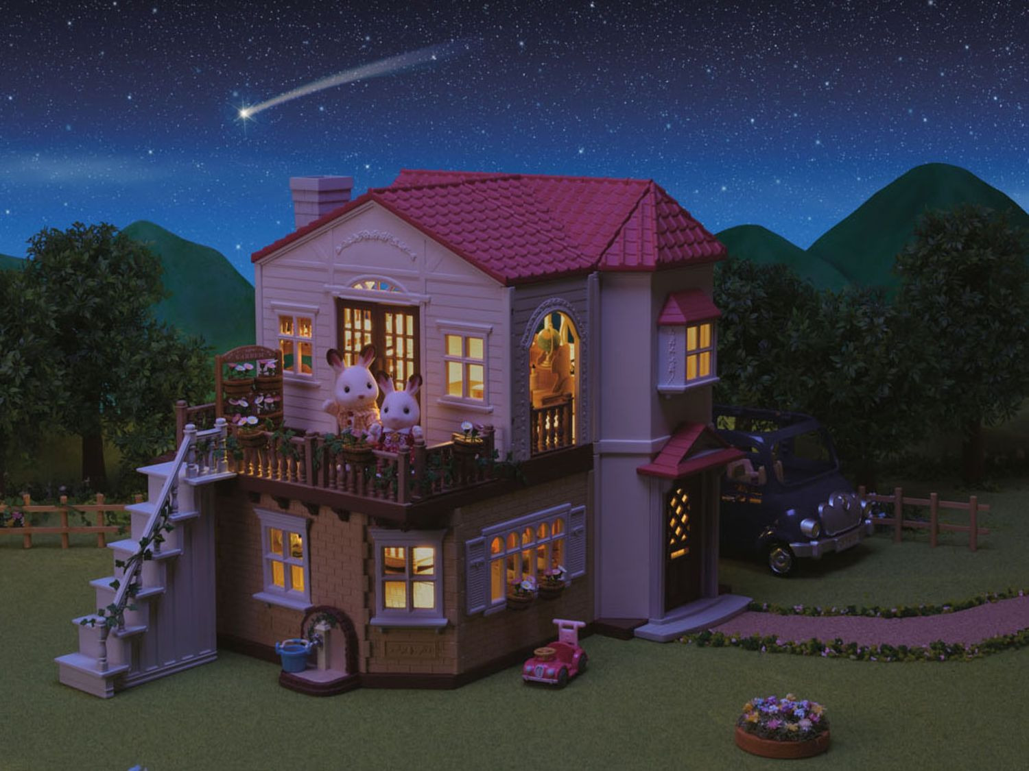 Sylvanian Families Stadthaus mit Licht Spielzeug Sammelfiguren 5302 