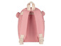 Ein rosa Rucksack mit Ohren.