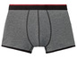 Graue Boxershorts mit schwarzem und rotem Bund