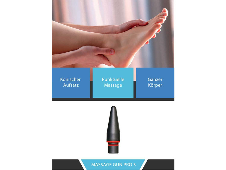 Gehe zu Vollbildansicht: body coach Massage Gun Pro 3 kabellose Akku Massagepistole Vibration-Massagerät Ganzkörper - Bild 7