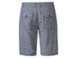 Dunkelblaue Herren-Shorts aus Leinen.