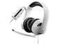Weißes Thrustmaster Gaming-Headset mit integriertem Mikrofon.