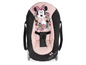 Ein rosa Babywippstuhl mit Minnie Mouse Design.