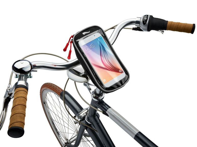 Gehe zu Vollbildansicht: CRIVIT® Fahrrad-Handytasche, mit Halterung, Touchscreen-Bedienung, zusätzlicher Stauraum - Bild 2