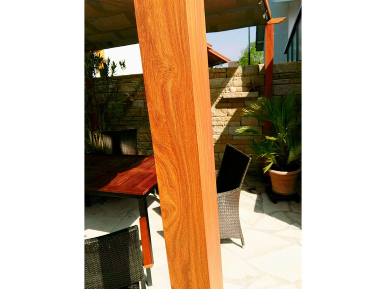 Gehe zu Vollbildansicht: Paragon Outdoor USA Pavillon »Florida / Florenz«, Pergola in Holzoptik, mit Sonnensegel - Bild 11