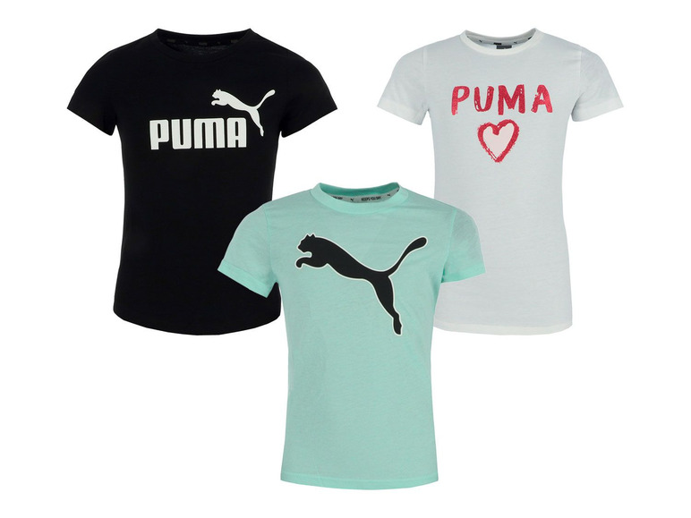 Gehe zu Vollbildansicht: Puma Mädchen T-Shirt, mit bequemem Rundhalsausschnitt - Bild 1