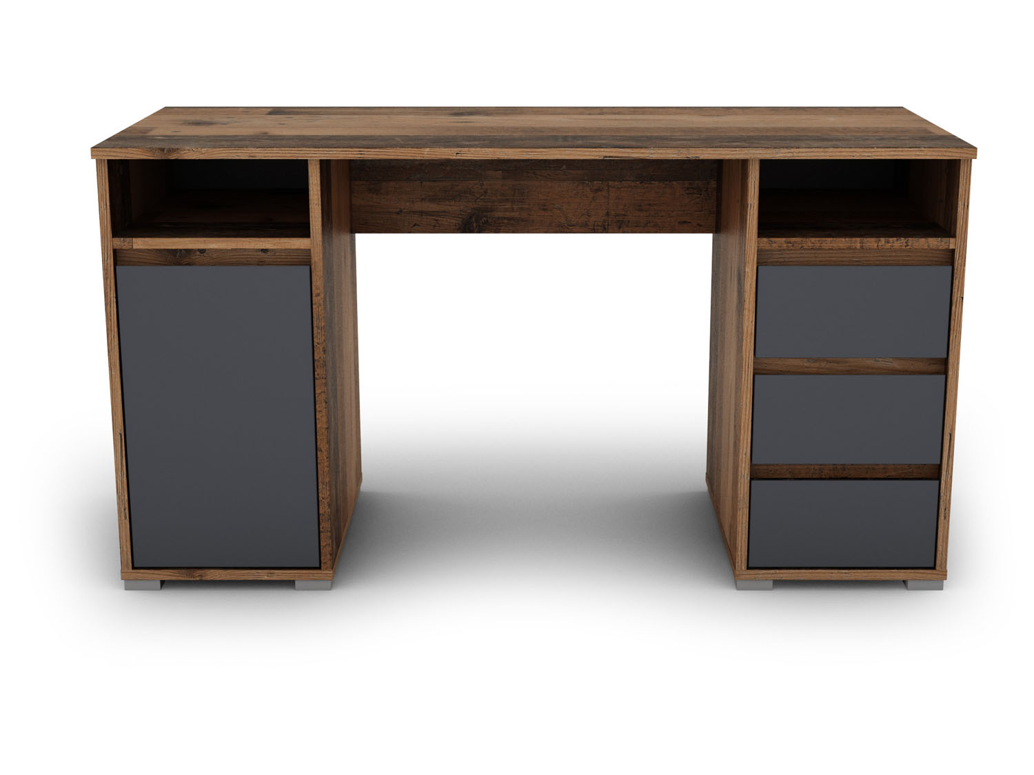 BYLIVING Schreibtisch Lobo (Old Wood / Anthrazit) – Bild 3 von 4