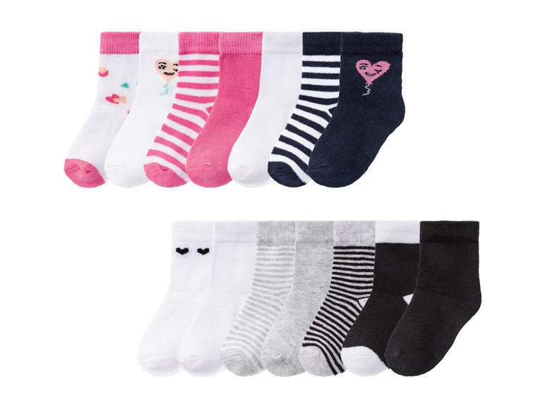 Gehe zu Vollbildansicht: LUPILU® Kleinkinder Socken Mädchen, 7 Paar - Bild 1