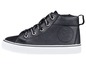 Schwarze Leder-High-Top-Sneakers von 'Indian Skate Revolution'.