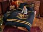 Ein Gryffindor Harry Potter Bettbezug mit Hogwarts Logo