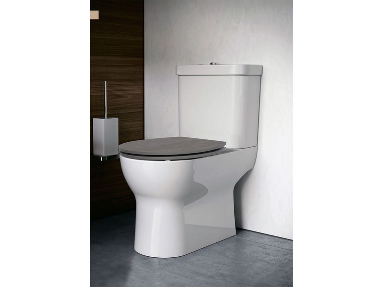 Gehe zu Vollbildansicht: Duschwell WC-Sitz, Absenkautomatik, leichtes montieren, Betonoptik, Marmoroptik - Bild 3