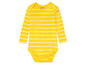 Gelber Babybody mit Streifen von Lupilu.