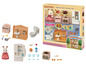 Sylvanian Families Spielset mit Küche, Badezimmer und Kühlschrank.
