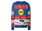 Ein blauer Weihnachtspullover mit dem Lidl-Logo, Favorina und Aletto