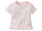 Ein rosa Baby-T-Shirt mit Rüschen von Lupilu.