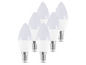 Sechs LED-Lampen mit E14-Sockel.