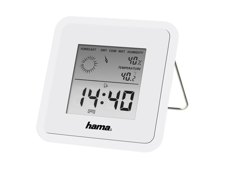 Gehe zu Vollbildansicht: Hama Thermo-/Hygrometer TH50, Weiß - Bild 1