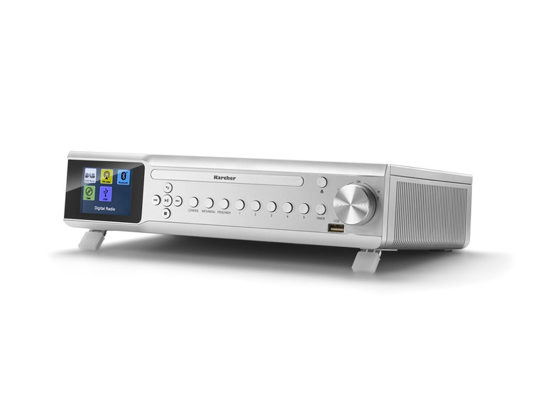 Gehe zu Vollbildansicht: Karcher RA 2060D-S Unterbauradio mit CD-Player, DAB+ Radio, MP3-Wiedergabe über USB und Bluetooth - LED Licht - Bild 2