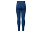 Blaue Sportleggings mit nahtlosen Details.