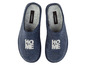 Dunkelblaue Wollpantoffeln mit 'HOME'-Aufschrift von Livergy.