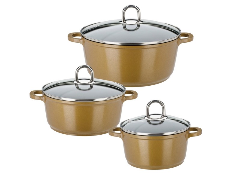 Gehe zu Vollbildansicht: GSW Kochtopf-Set »Gourmet Premium Color«, 6-teilig, FerroTherm®Boden, mit 1 Paar Thermogrips - Bild 4