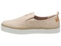 Beige Slip-on Sneaker mit Espadrillesohlen.