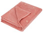 Eine rosa Fleece-Decke mit goldenen Sternen