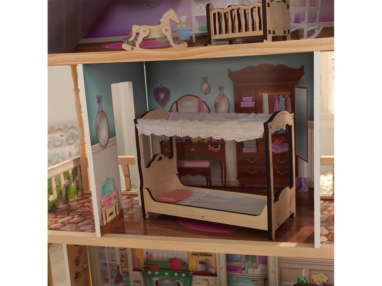 Gehe zu Vollbildansicht: Kidkraft Puppenhaus »Charlotte«, klassisches Design, 14-teiliges Möbelset, 4 Ebenen - Bild 9