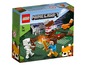 LEGO Minecraft Set mit Skelett, Steve, Füchsen und TNT.