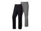 Zwei Paar wandelbare Wanderhosen in Schwarz und Grau.