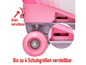 Rosa Inline-Skates mit verstellbarer Größe, von Größe 35 bis 38.