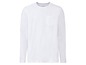 Weißes Langarmshirt mit Brusttasche von Livergy.