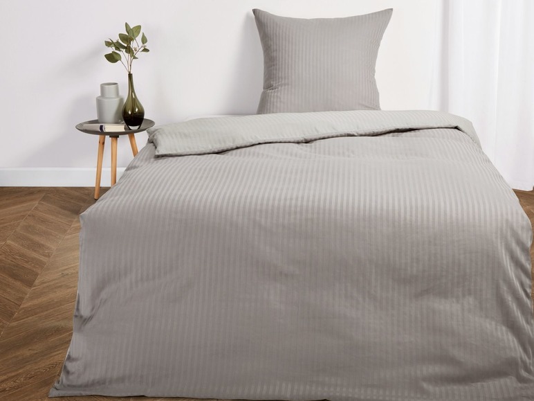 Gehe zu Vollbildansicht: MERADISO® Bettwäsche, 155 x 220 cm Deckenbezug, mit Streifendamast aus reiner Baumwolle - Bild 7