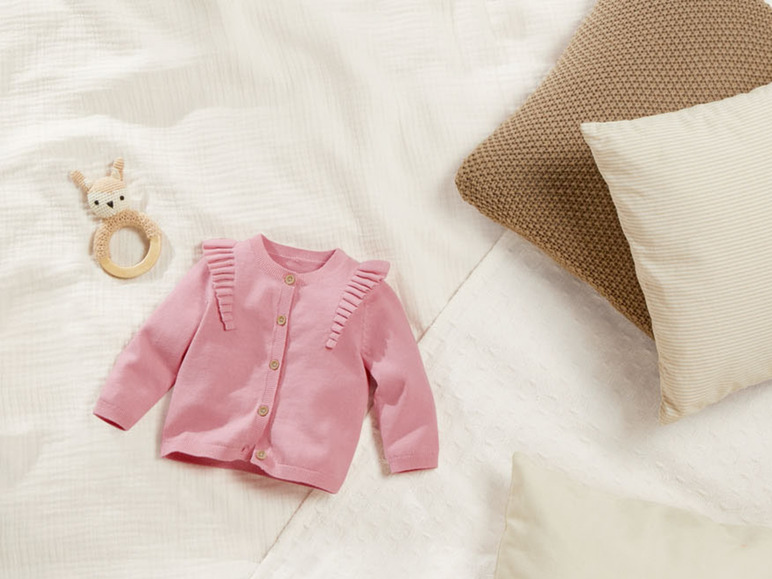 Gehe zu Vollbildansicht: lupilu® Baby Mädchen Strickjacke, aus Bio-Baumwolle - Bild 44