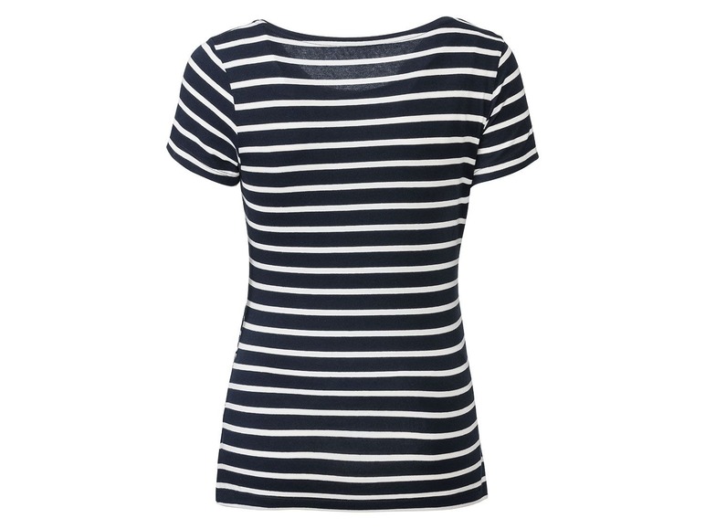 Ein gestreiftes T-Shirt mit kurzen Ärmeln.
