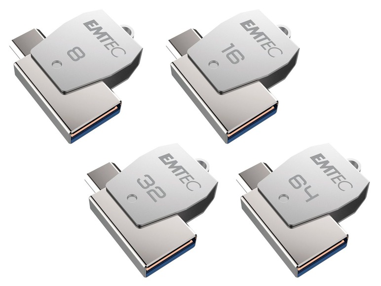 Gehe zu Vollbildansicht: Emtec Dual USB 2.0 micro-USB T250 Stick - Bild 1