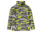 Grau-gelbes Langarmshirt mit Rollkragen im Camouflage-Muster.