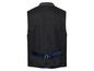Eine schwarze Weste mit einem blauen Band