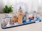 Ein 3D-Modell von London mit Big Ben, dem London Eye und der Tower Bridge.