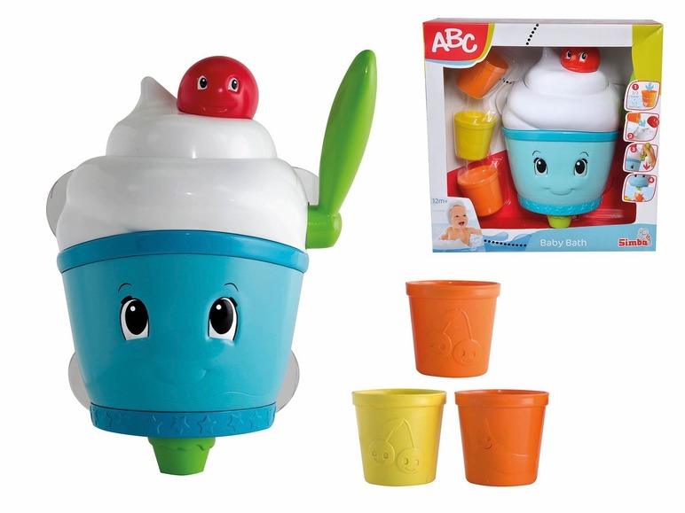 Badespielzeug in Form eines Eisbechers mit drei Bechern von Simba.