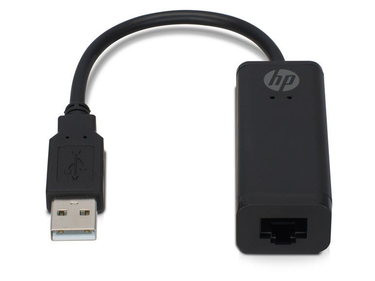 Gehe zu Vollbildansicht: HP Netzwerk Adapter USB A auf RJ45 0,1m, schwarz - Bild 1