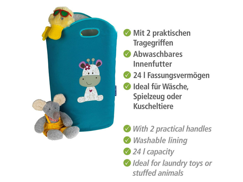 Gehe zu Vollbildansicht: Wenko Wäschesammler »Kids«, 24 l Fassungsvermögen, mit 2 Tragegriffen - Bild 7
