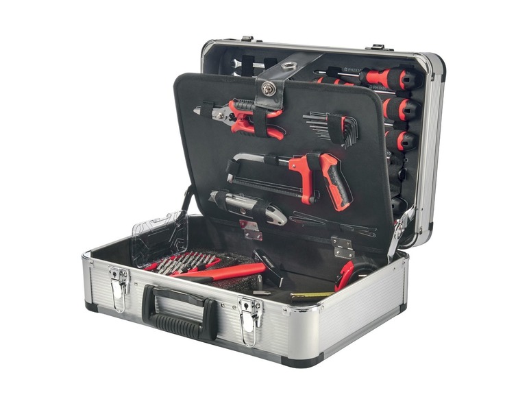 Gehe zu Vollbildansicht: PARKSIDE® Werkzeugkoffer, 101-teiliges Werkzeug-Set, in stabilem Koffer - Bild 1