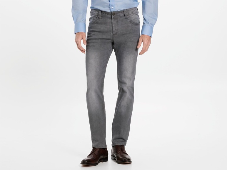 Gehe zu Vollbildansicht: LIVERGY® Jeans Herren, Slim Fit, 5-Pocket-Style, mit Knopfverschluss, hoher Baumwollanteil - Bild 4
