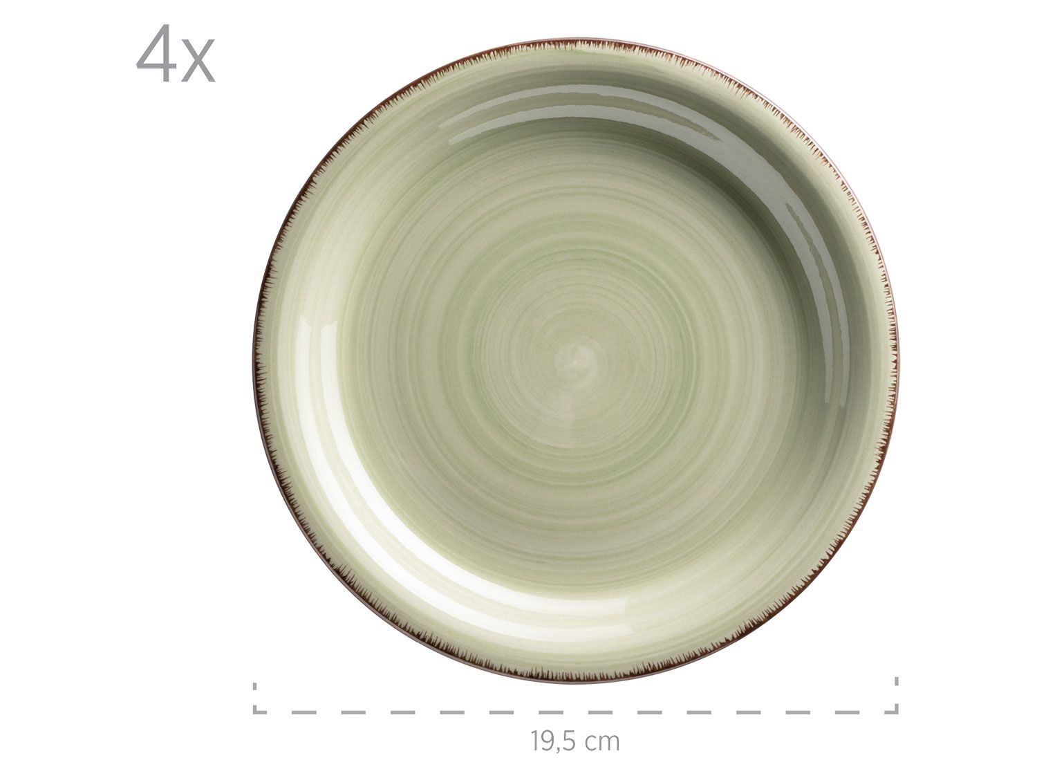 Thumbnail - MÄSER Serie Lumaca, Kombiservice 16-tlg, Keramik Geschirr-Set (Laguna, Rauchblau, Koralle)