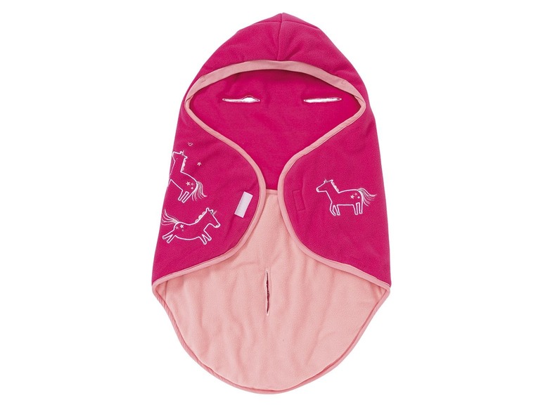 Gehe zu Vollbildansicht: LUPILU® Baby Einschlagdecke, mit Gurtschlitz zur Verwendung in Autositzen, Fleece-Qualität - Bild 2