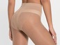 Beige Strumpfhose mit Blumenmuster