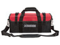 Rote Parkside Werkzeugtasche mit Schultergurt.