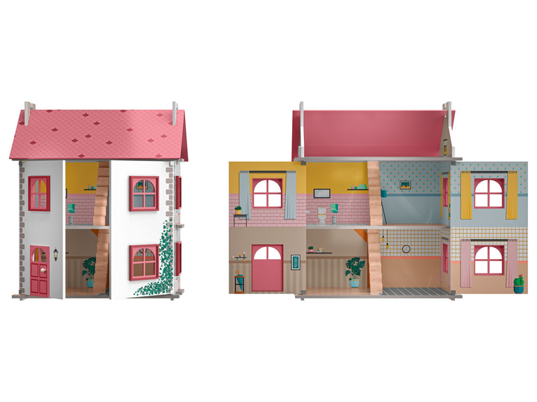 Gehe zu Vollbildansicht: Playtive Holz Puppenhaus Cabinet, drei Etagen - Bild 21