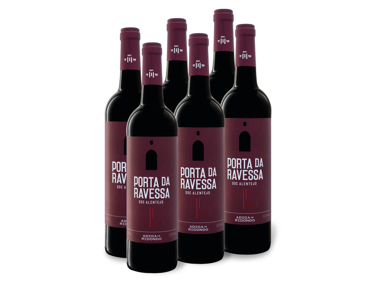 Gehe zu Vollbildansicht: 6 x 0,75-l-Flasche Weinpaket Porta da Ravessa Alentejo DOC trocken, Rotwein - Bild 1